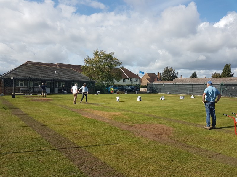 Maintaining the Petworth Lawn Tennis Club Courts Autumn 2019