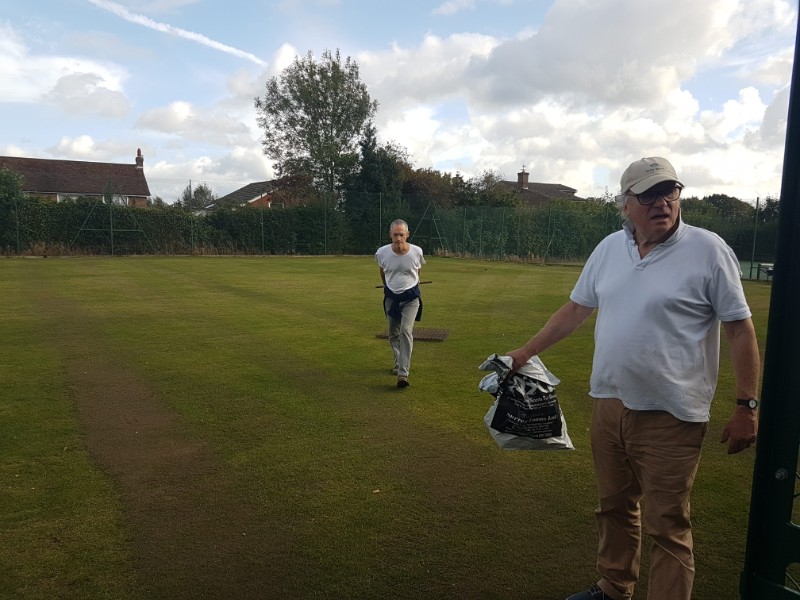 Maintaining the Petworth Lawn Tennis Club Courts Autumn 2019